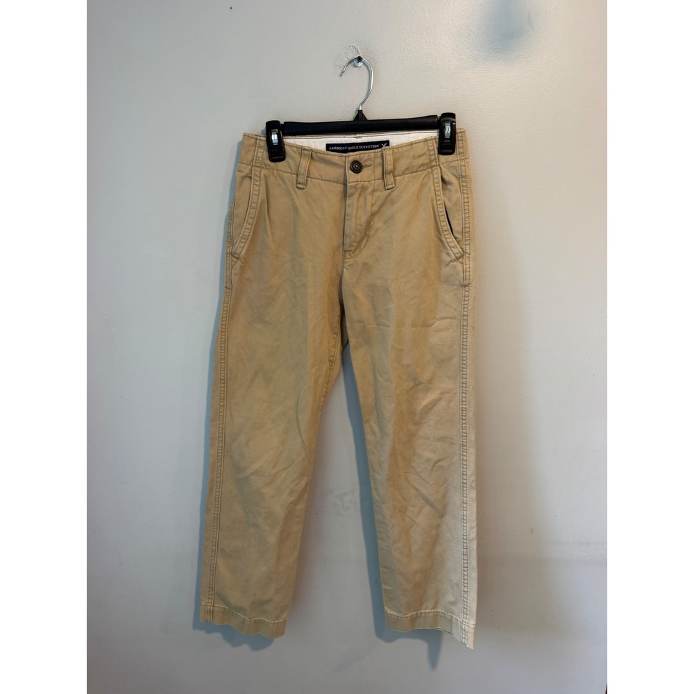 American Eagle Outfitters Mens Original Straight Chino Pants Khaki Tan 26x28